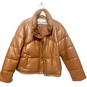 Sebby Collection Tan Puffer Jacket